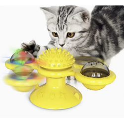 Moulin à vent rotatif pour chat