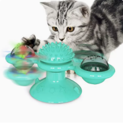 Moulin à vent rotatif pour chat