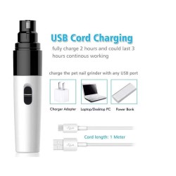 Broyeur à ongles électrique pour animaux de compagnie rechargeable USB