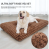 Washable Dog/Cat Bed Deluxe Plush Dog Crate Beds Fulffy Comfy Kennel Pad Anti-Slip Pet Sleeping Mat