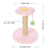 Cat Scratching Post Cat Scratcher for Indoor Cats with Flower Platform Top and Interactive Ball Toys