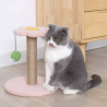 Cat Scratching Post Cat Scratcher for Indoor Cats with Flower Platform Top and Interactive Ball Toys
