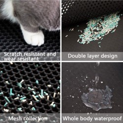 双层猫砂垫 黑色