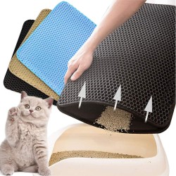 Large Cat Litter Box Mat Slip Resistant Waterproof Kitty Trapping Mat