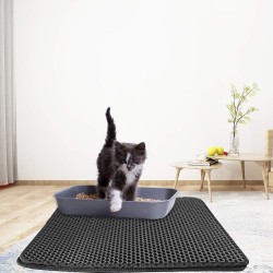 双层猫砂垫 黑色