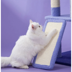 City Of Stars Cat Condo with Scratching Posts, Scratching Board, Fluffy Balls Cat Activity Center