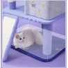 City Of Stars Cat Condo with Scratching Posts, Scratching Board, Fluffy Balls Cat Activity Center