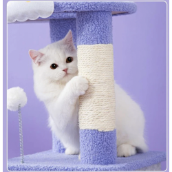 City Of Stars Cat Condo with Scratching Posts, Scratching Board, Fluffy Balls Cat Activity Center