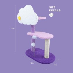 Arbre à Chat la voûte étoilée 3 étages 48*28*76cm Violet