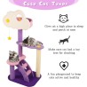 Cat Tree for Indoor Cats, Nebula-Shape Cat Tower Large Cat Activity Centre Tree with Caves, Hammock, Basket, Cat Condos