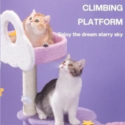 四层款紫色猫树猫窝 星月双云