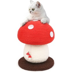 Arbre à Chat 28*34cm Champignon Rouge
