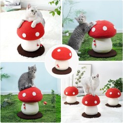 Arbre à Chat 28*34cm Champignon Rouge