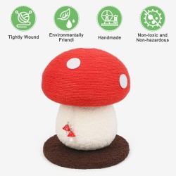 Arbre à Chat 28*34cm Champignon Rouge